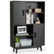 Sideboard Storage Cabinet Bookshelf Cupboard W/Door Shelf Black / White / Espresso